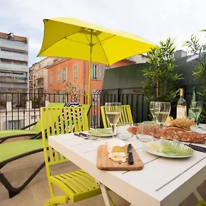 Appartement F2 Terrasse, Moderne, Hyper Centre, Clim, Ascenseur, Nice